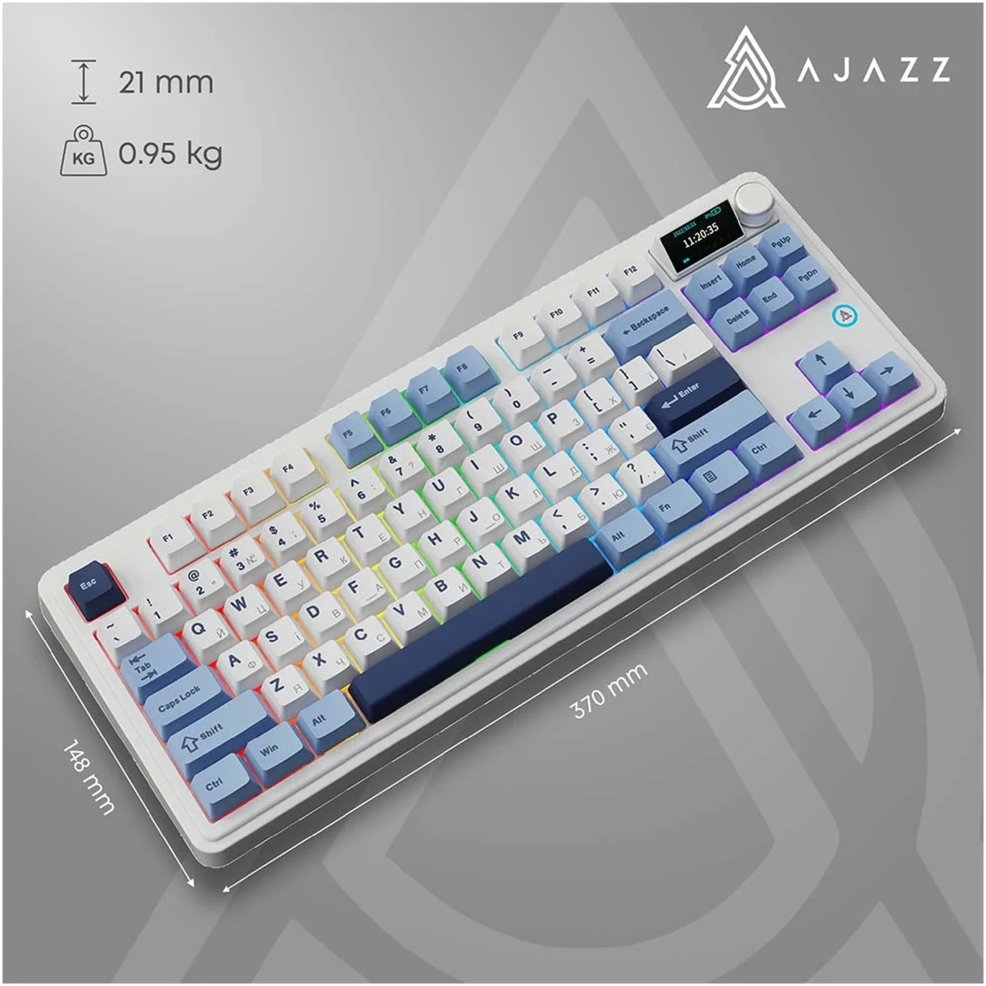 Купить Клавиатура AK870 PLUS RGB Murad Switch Wireless Blue/White/Dark (AK870-MU-BWD) - фото 7