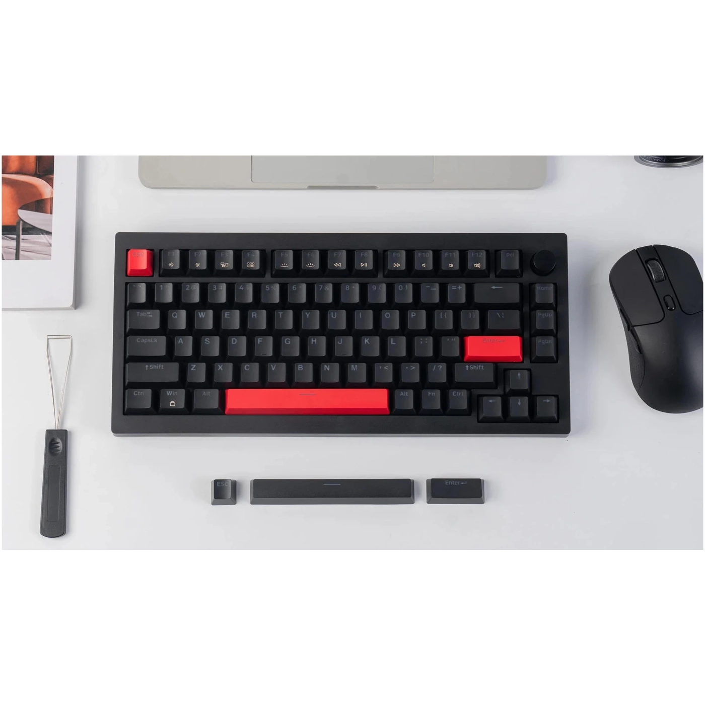 Купити Клавіатура Lemokey X4 84Key Keychron Red QMK/VIA Hot-Swap RGB ENG/UKR USB Black (X4-H1-UA) - фото 5