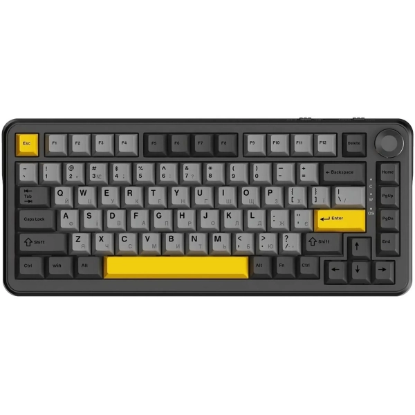 Купити Клавіатура Ajazz AK820 MAX RGB Magnetic Switches Black/Gray/Yellow (AK820MAX-WM-BGY) - фото 1