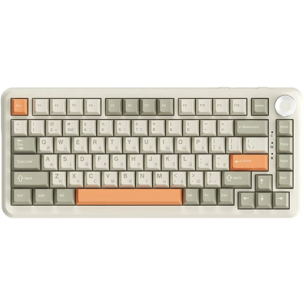 Купити Клавіатура Ajazz AK820MAX RGB Flying Fish Switch Wireless Beige (AK820MAX-FF-R) - фото 1