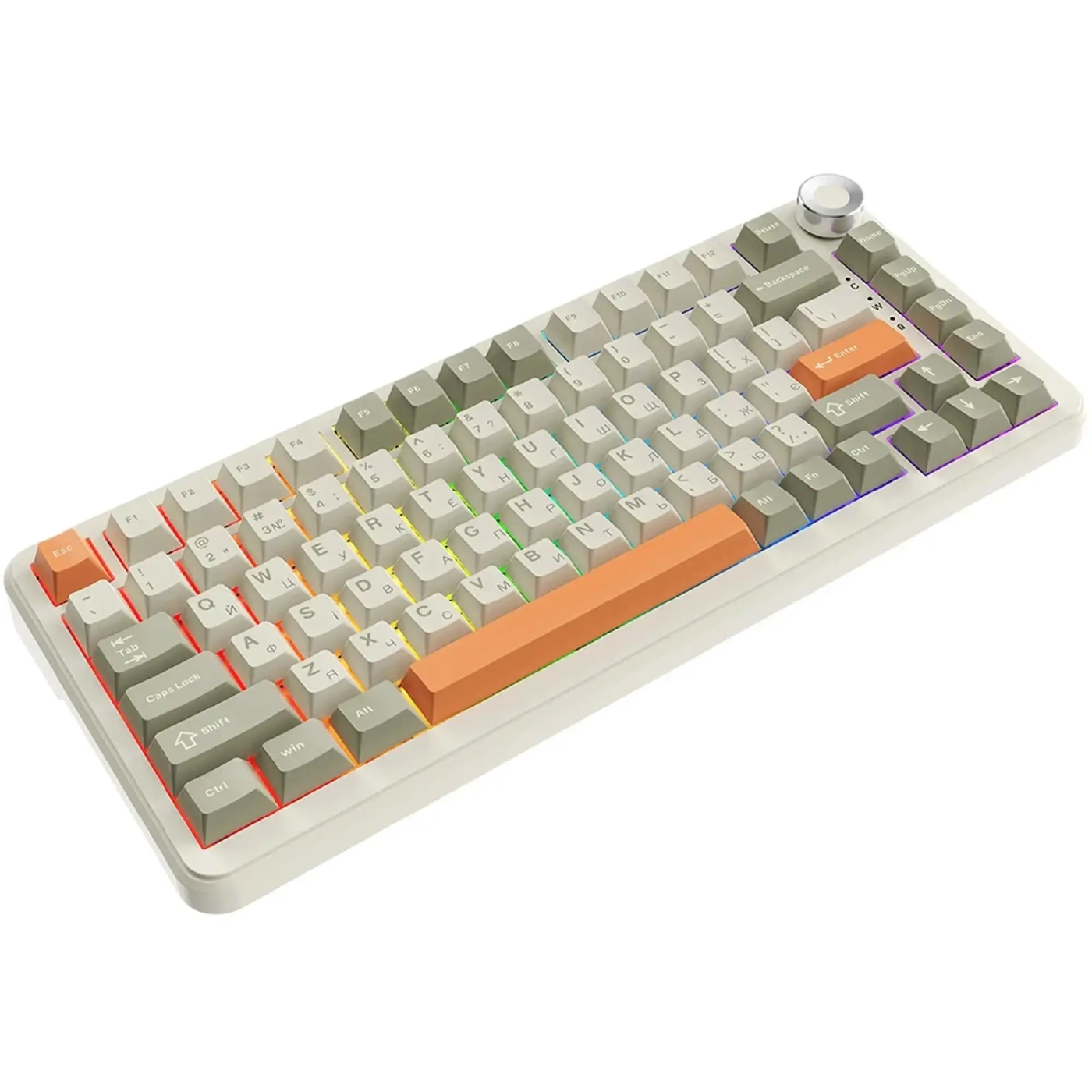 Купити Клавіатура Ajazz AK820MAX RGB Flying Fish Switch Wireless Beige (AK820MAX-FF-R) - фото 2