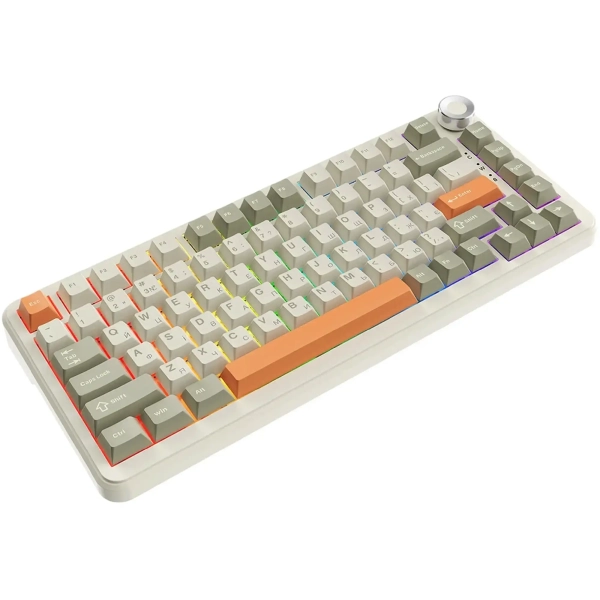 Купити Клавіатура Ajazz AK820MAX RGB Flying Fish Switch Wireless Beige (AK820MAX-FF-R) - фото 2