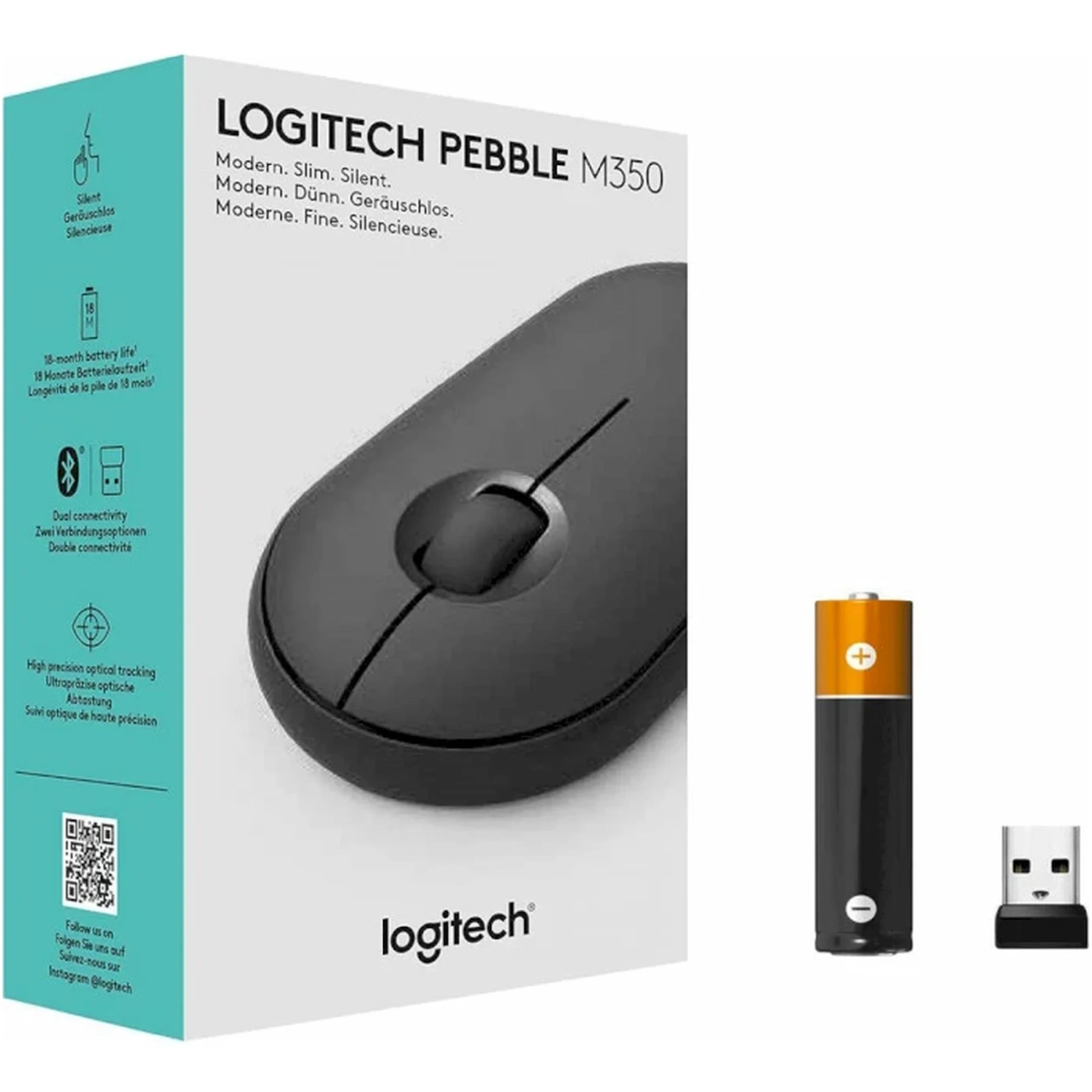 Купити Мишка Logitech M350 Graphite (910-005718) - фото 5