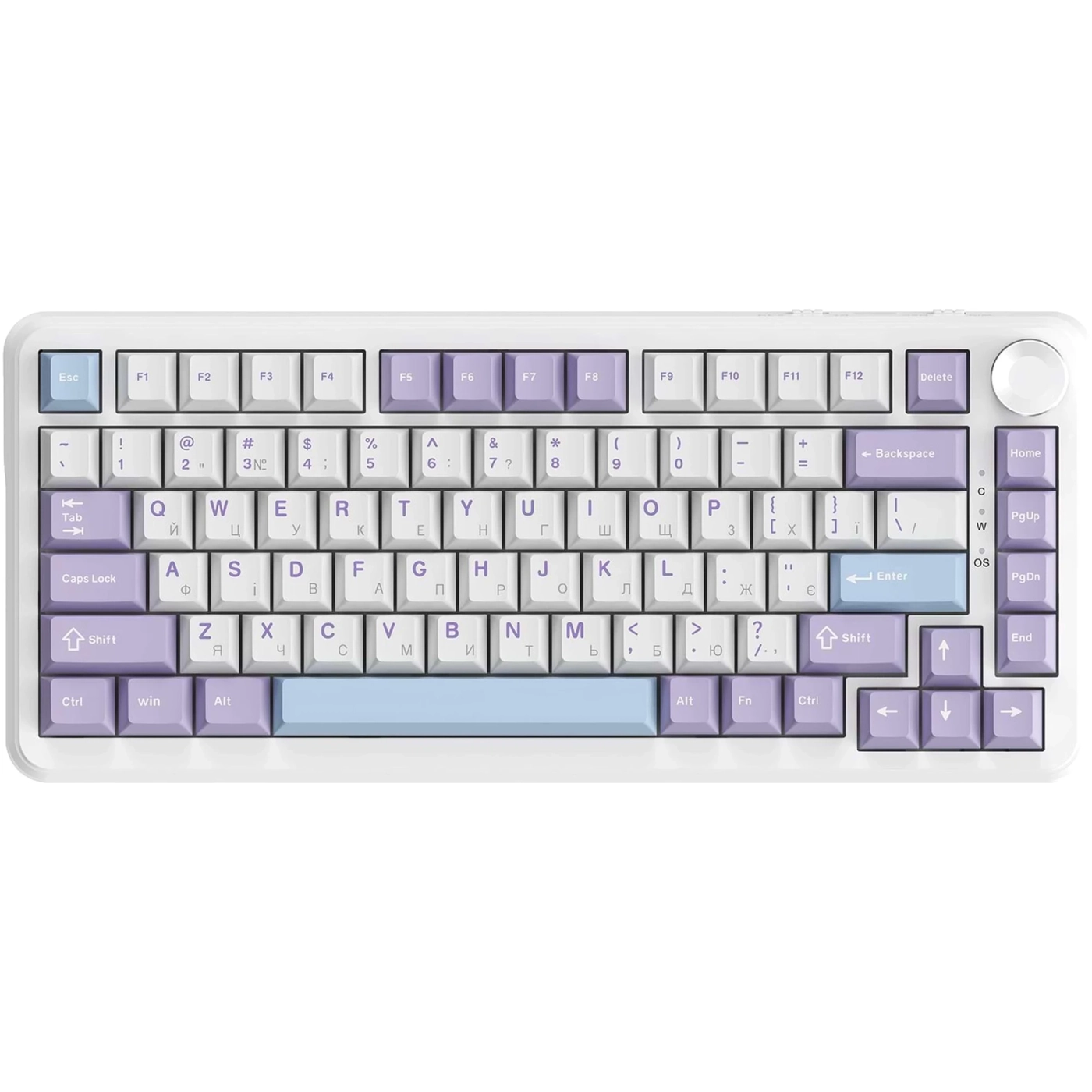 Купить Клавиатура Ajazz AK820 MAX RGB Magnetic Switches Purple/White/Blue (AK820MAX-WM-PWB) - фото 1