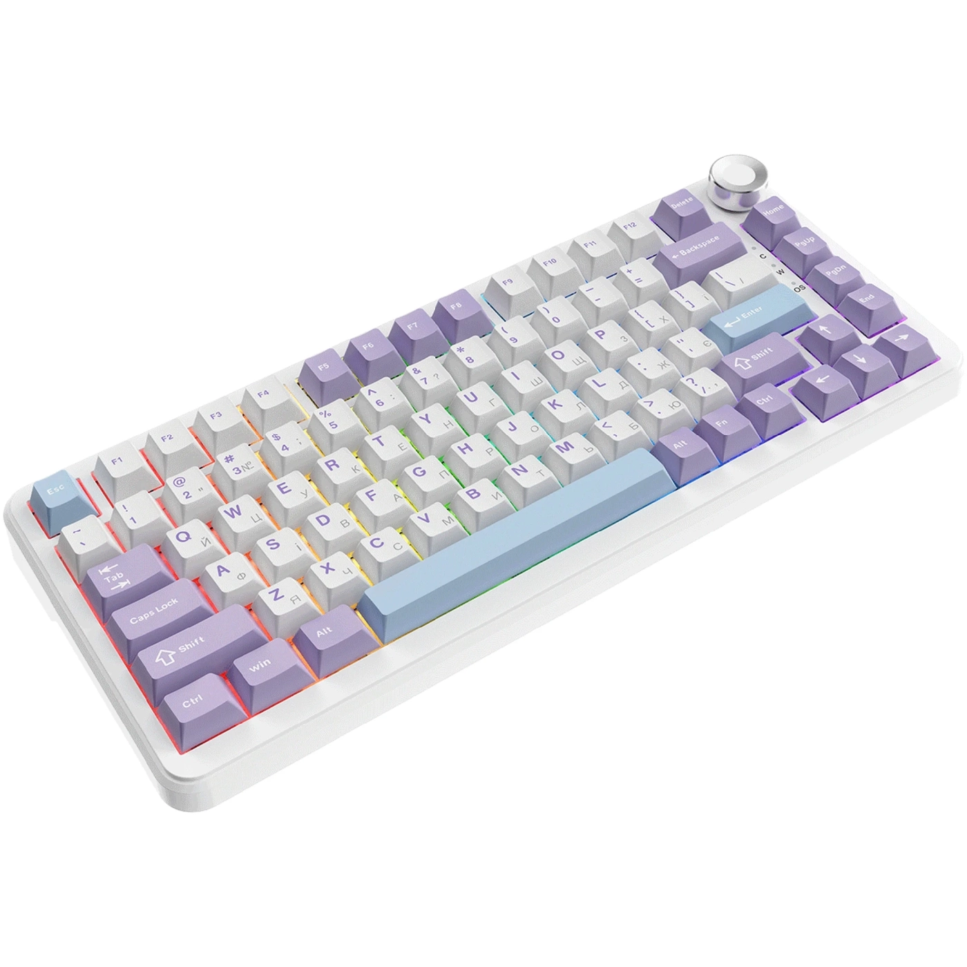 Купить Клавиатура Ajazz AK820 MAX RGB Magnetic Switches Purple/White/Blue (AK820MAX-WM-PWB) - фото 2