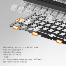 Купить Клавиатура Ajazz AK820 MAX RGB Magnetic Switches Purple/White/Blue (AK820MAX-WM-PWB) - фото 7