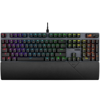 Купити Клавіатура ASUS ROG Strix Scope II X NX Snow V2 EN PBT Black (90MP03XF-BKUA20) - фото 1