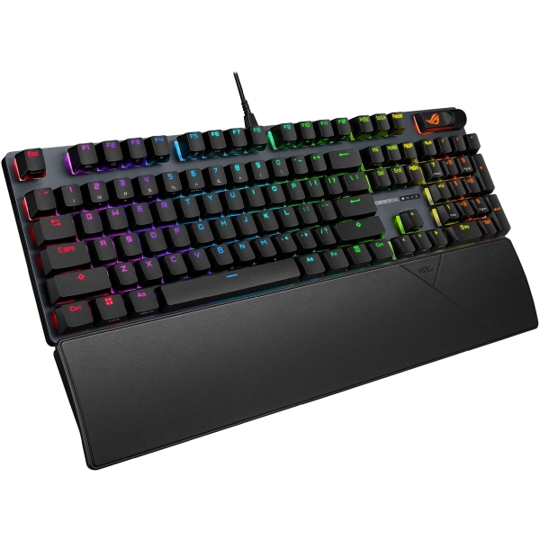 Купити Клавіатура ASUS ROG Strix Scope II X NX Snow V2 EN PBT Black (90MP03XF-BKUA20) - фото 4