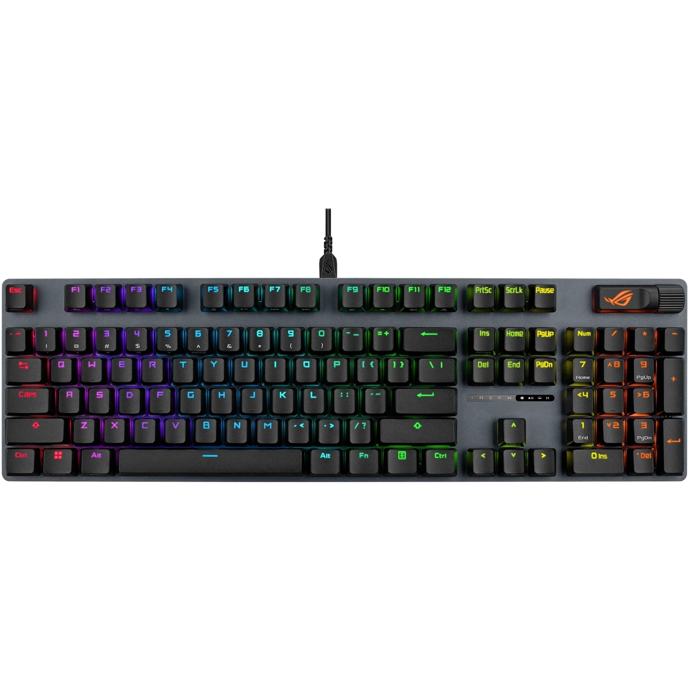 Купити Клавіатура ASUS ROG Strix Scope II X NX Snow V2 EN PBT Black (90MP03XF-BKUA20) - фото 5