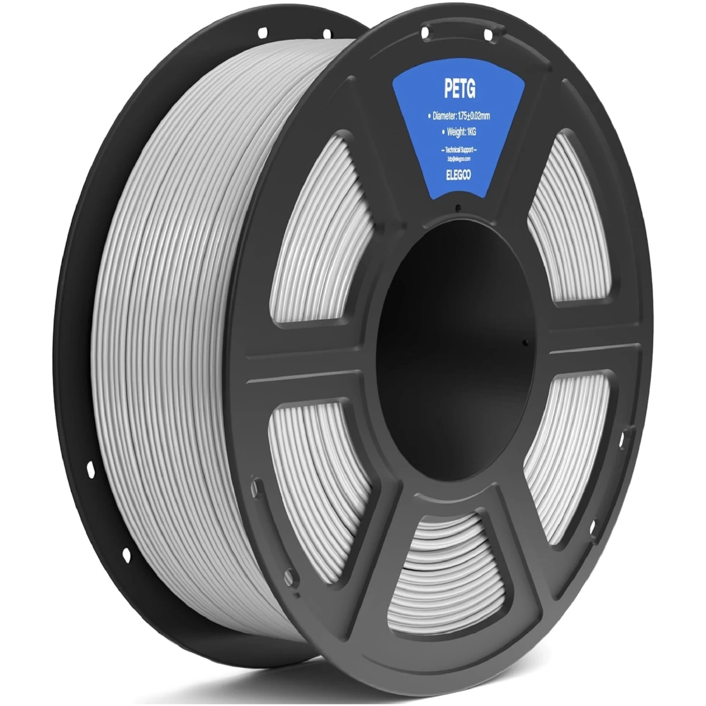 Купити PETG Filament (пластик) для 3D принтера ELEGOO 1кг, 1.75мм, сірий (50.203.0391) - фото 1