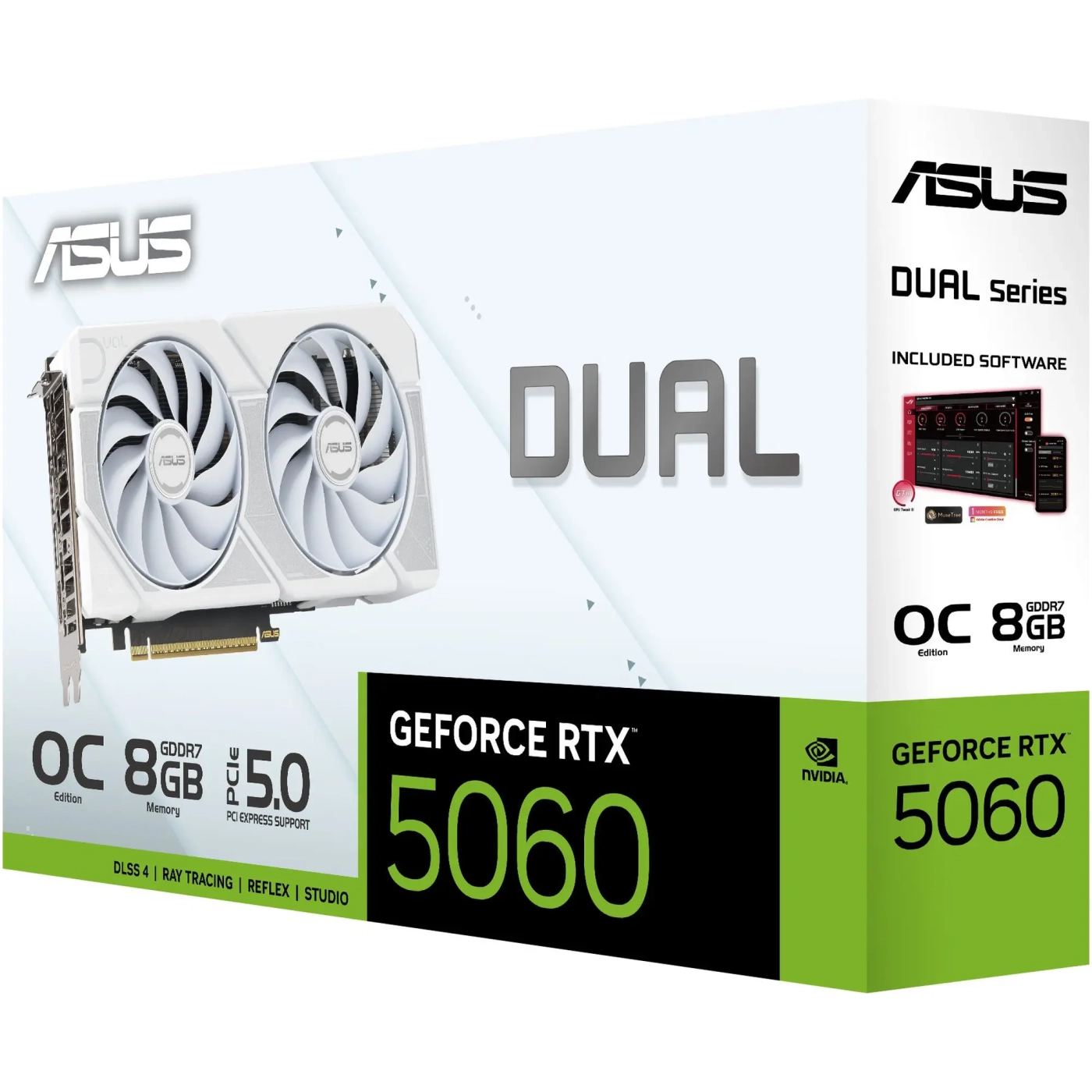 Купить Видеокарта Asus Dual GeForce RTX 5060 OC 8GB White (DUAL-RTX5060-O8G-WHITE) - фото 2