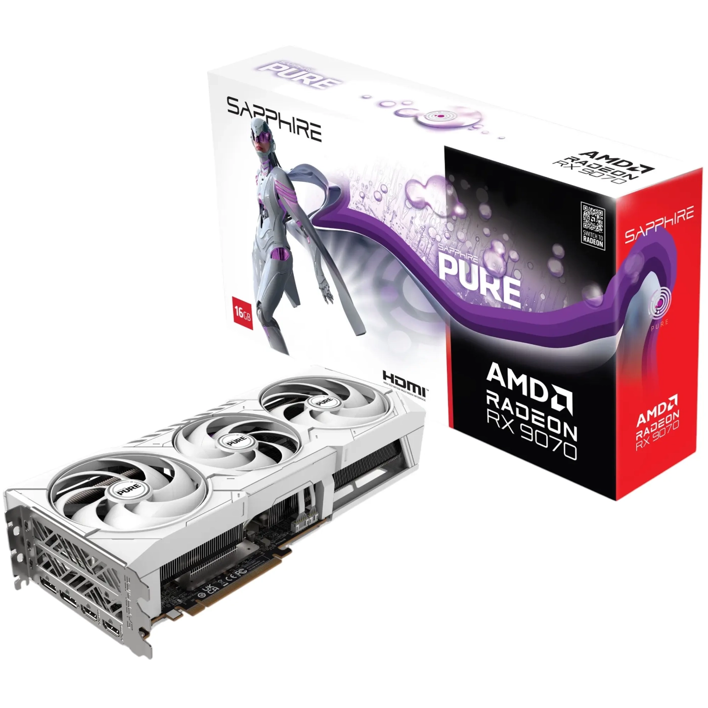 Купить Видеокарта Sapphire AMD Radeon RX 9070 PURE GAMING OC 16GB GDDR6 (11349-02-20G) - фото 2