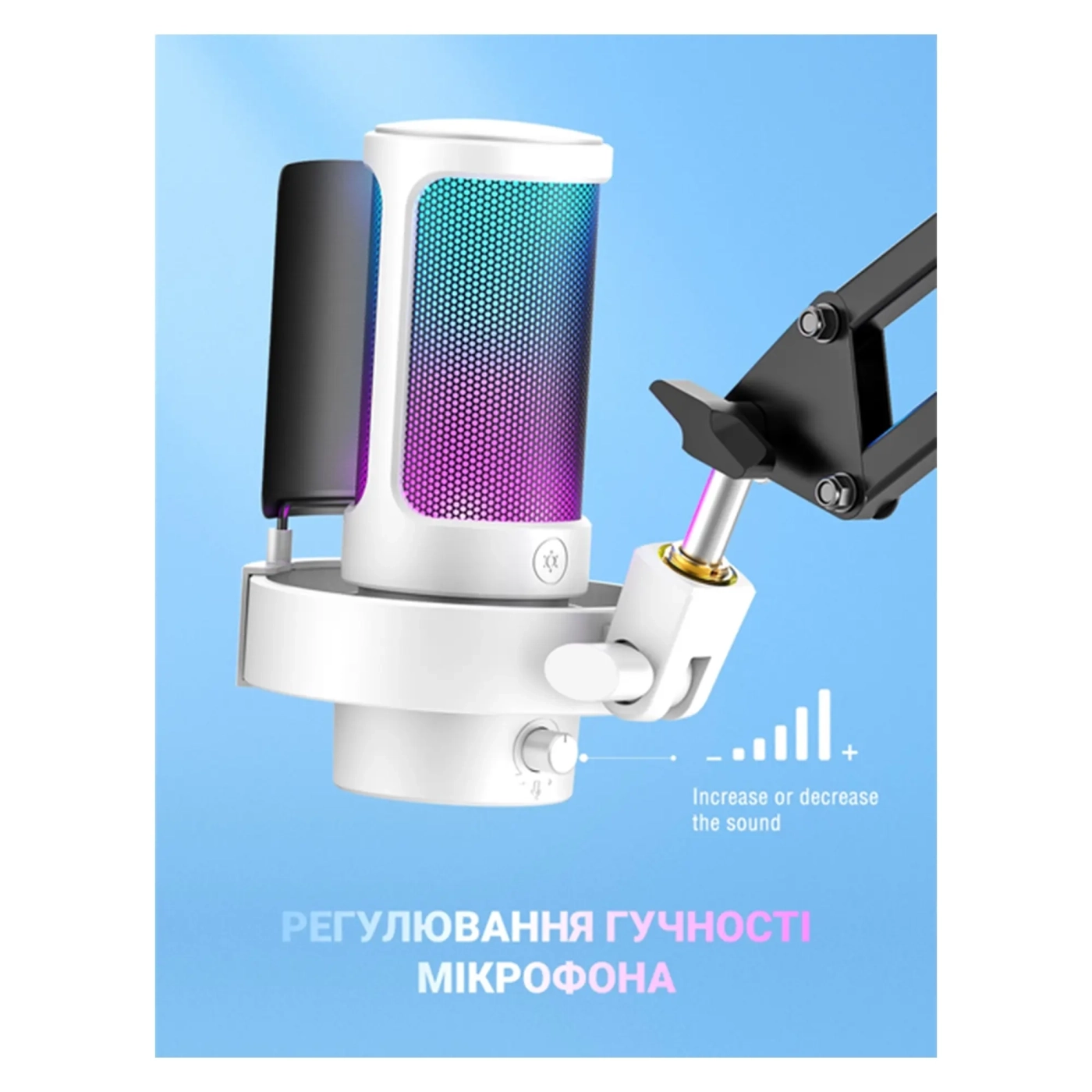 Купити Мікрофон Fifine RGB Ampligame (A8W) - фото 7