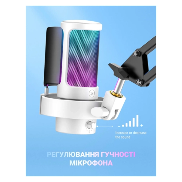 Купити Мікрофон Fifine RGB Ampligame (A8W) - фото 7