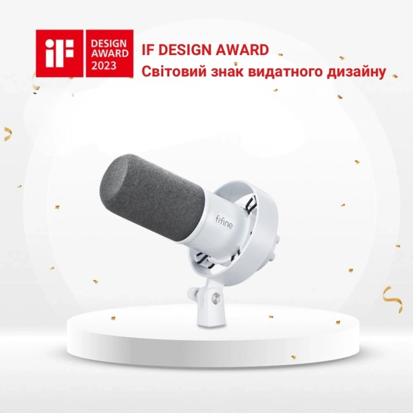 Купити Мікрофон Fifine T688W White - фото 6