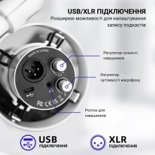 Купити Мікрофон Fifine T688W White - фото 7