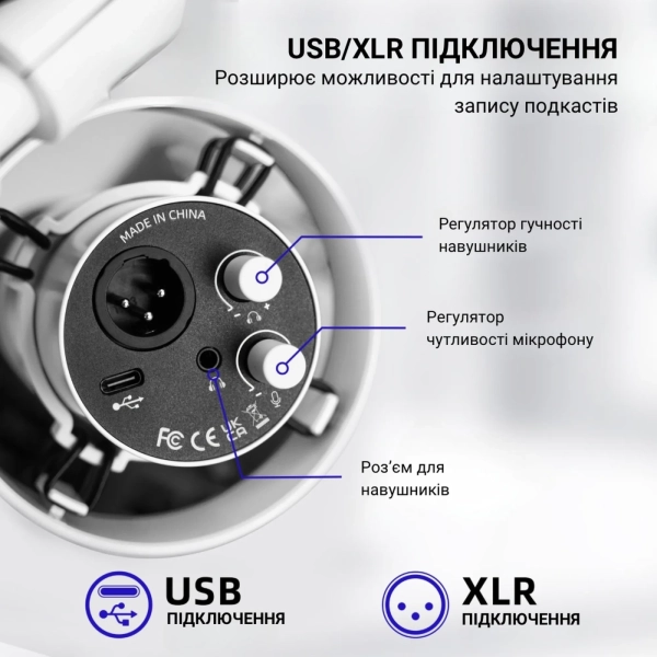 Купити Мікрофон Fifine T688W White - фото 7