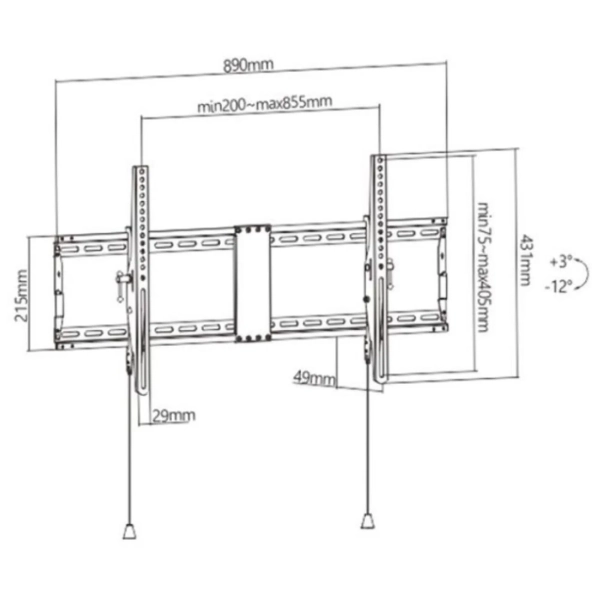 Купити Кріплення для телевізора (кронштейн) Gembird WM-90T-01 - фото 4