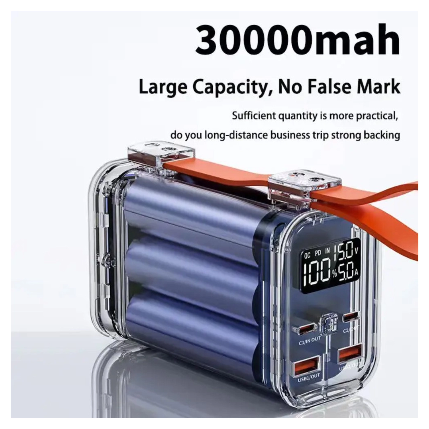 Купити Павербанк УМБ Atria 30000mAh 100W PD2.0 FCP QC AFC (WPD-100) - фото 5