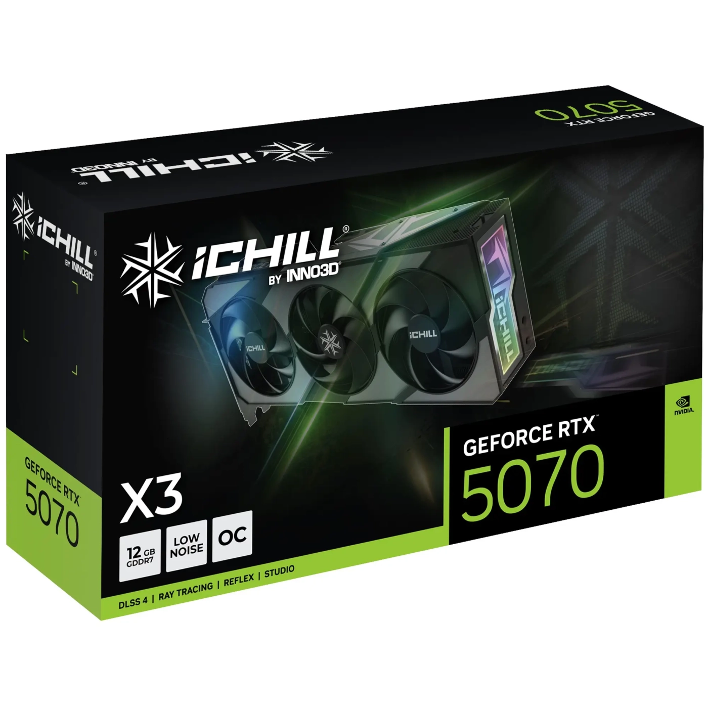 Купить Видеокарта Inno3D Nvidia GeForce RTX 5070 iCHILL X3 12GB (C50703-12D7X-195065H) - фото 5