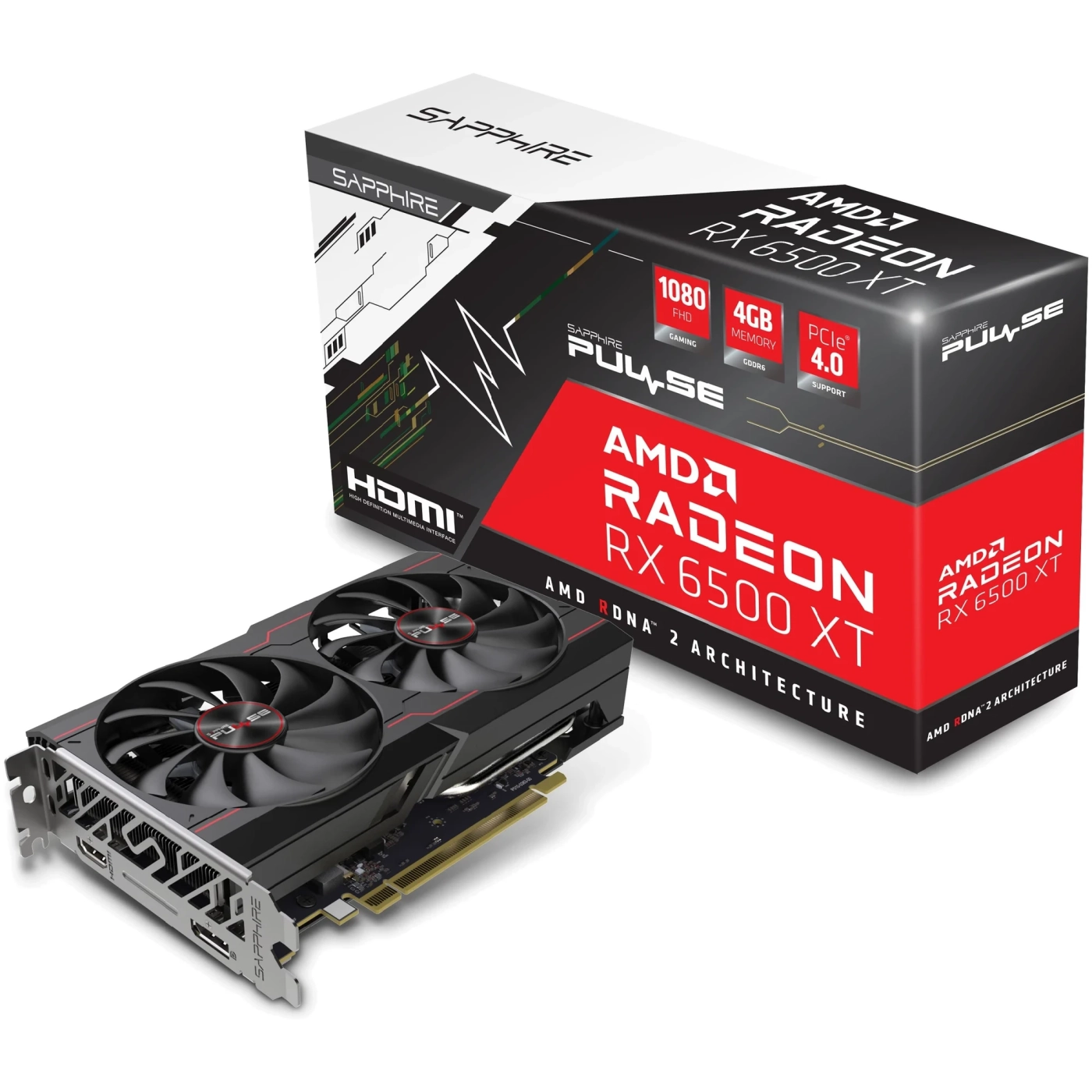 Купити Відеокарта Sapphire AMD Radeon RX 6500 XT Pulse OC 4GB GDDR6 (11314-07-20G) - фото 4