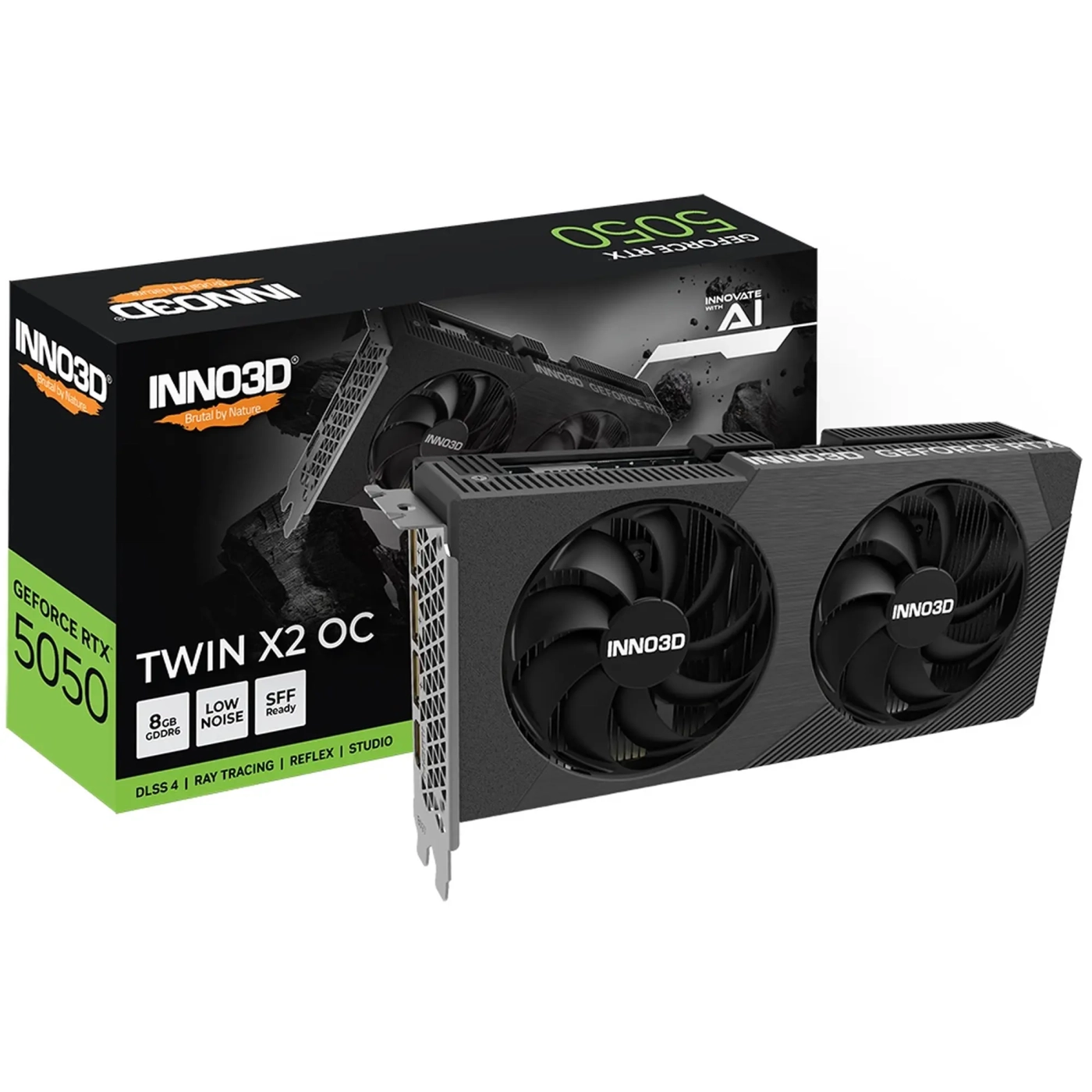 Купить Видеокарта Inno3D Nvidia GeForce RTX 5050 TWIN X2 OC 8GB (N50502-08D6X-174071N) - фото 2