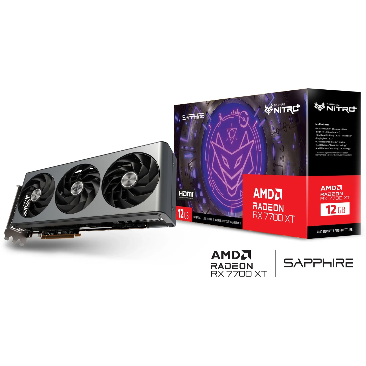 Купити Відеокарта Sapphire AMD Radeon RX 7700 XT NITRO+ GAMING OC 12GB GDDR6 (11335-02-20G) - фото 7
