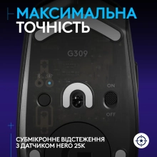 Купить Мышь Logitech G309 Lightspeed Wireless/Bluetooth Black (910-007199) - фото 4
