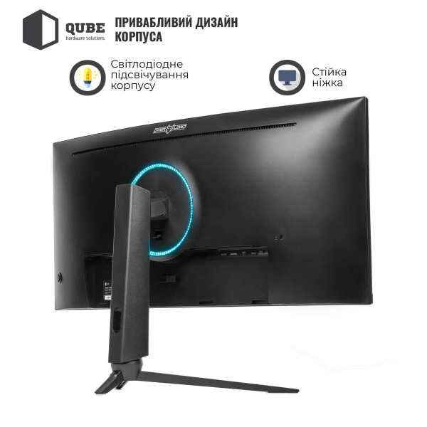 Купить Монитор 34" QUBE Overlord C34UQ180HC - фото 7