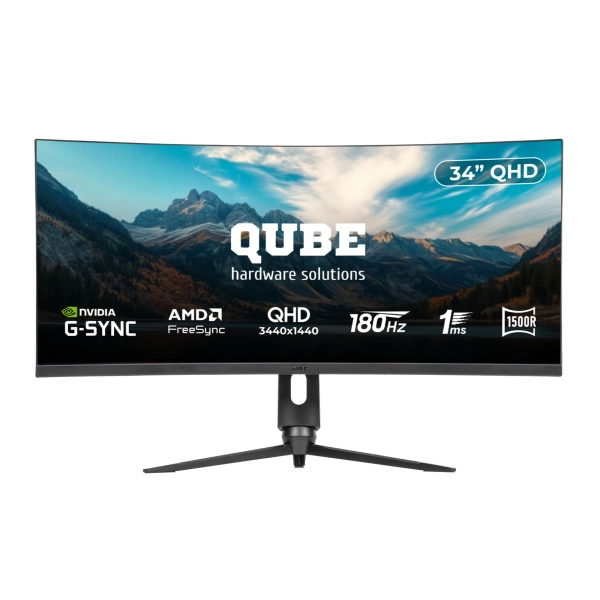Купить Монитор 34" QUBE Overlord C34UQ180HC - фото 1