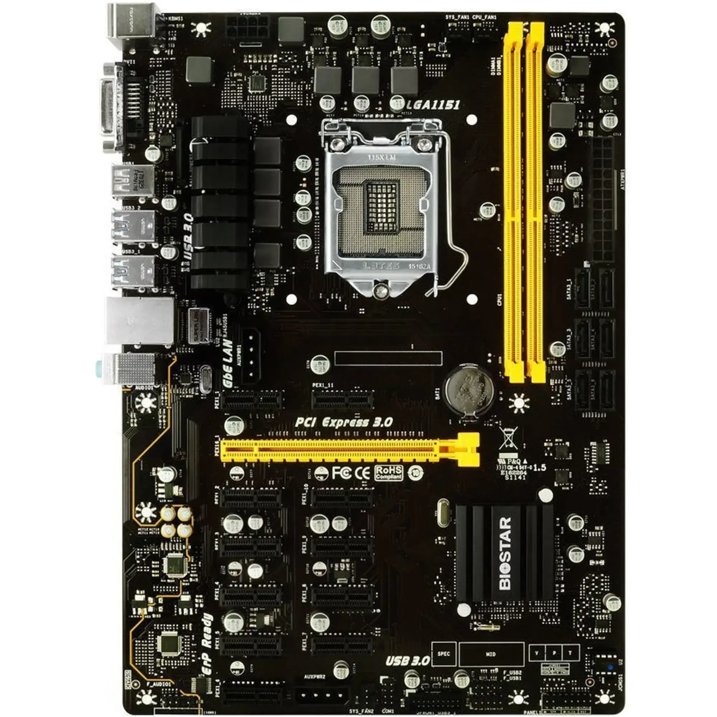 Купить Уценка Материнская плата Biostar TB250-BTC (IB25CAHS-01_60011B80200337) - фото 1