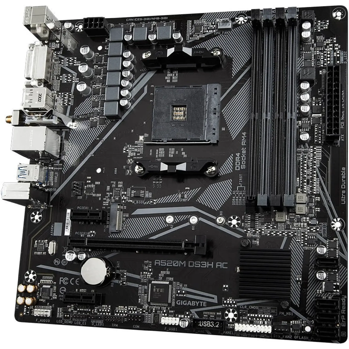 Купити Материнська плата GIGABYTE A520M DS3H AC - фото 2