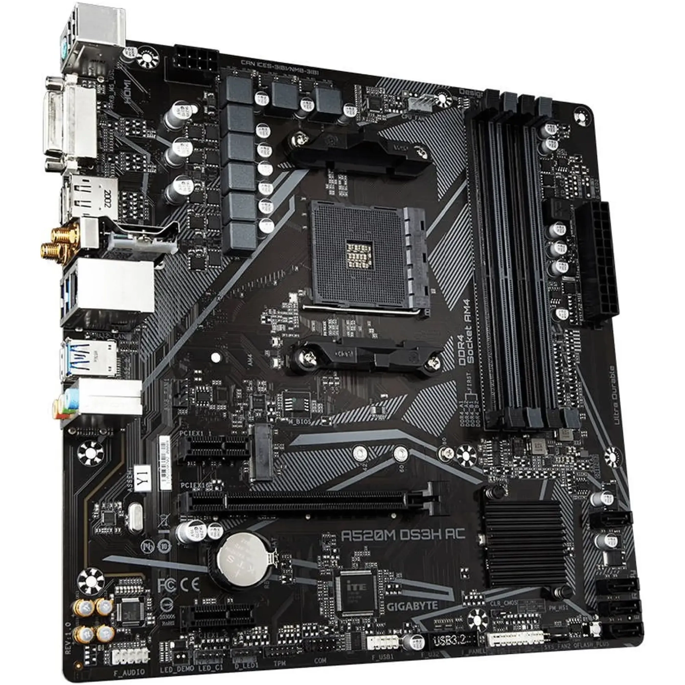 Купити Материнська плата GIGABYTE A520M DS3H AC - фото 3