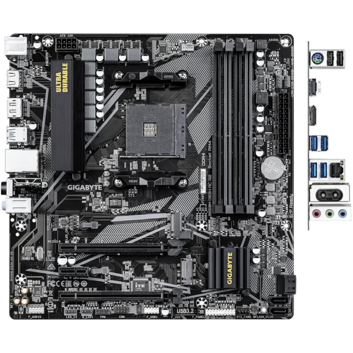Купити Материнська плата GIGABYTE B550M DS3H AC R2 - фото 1
