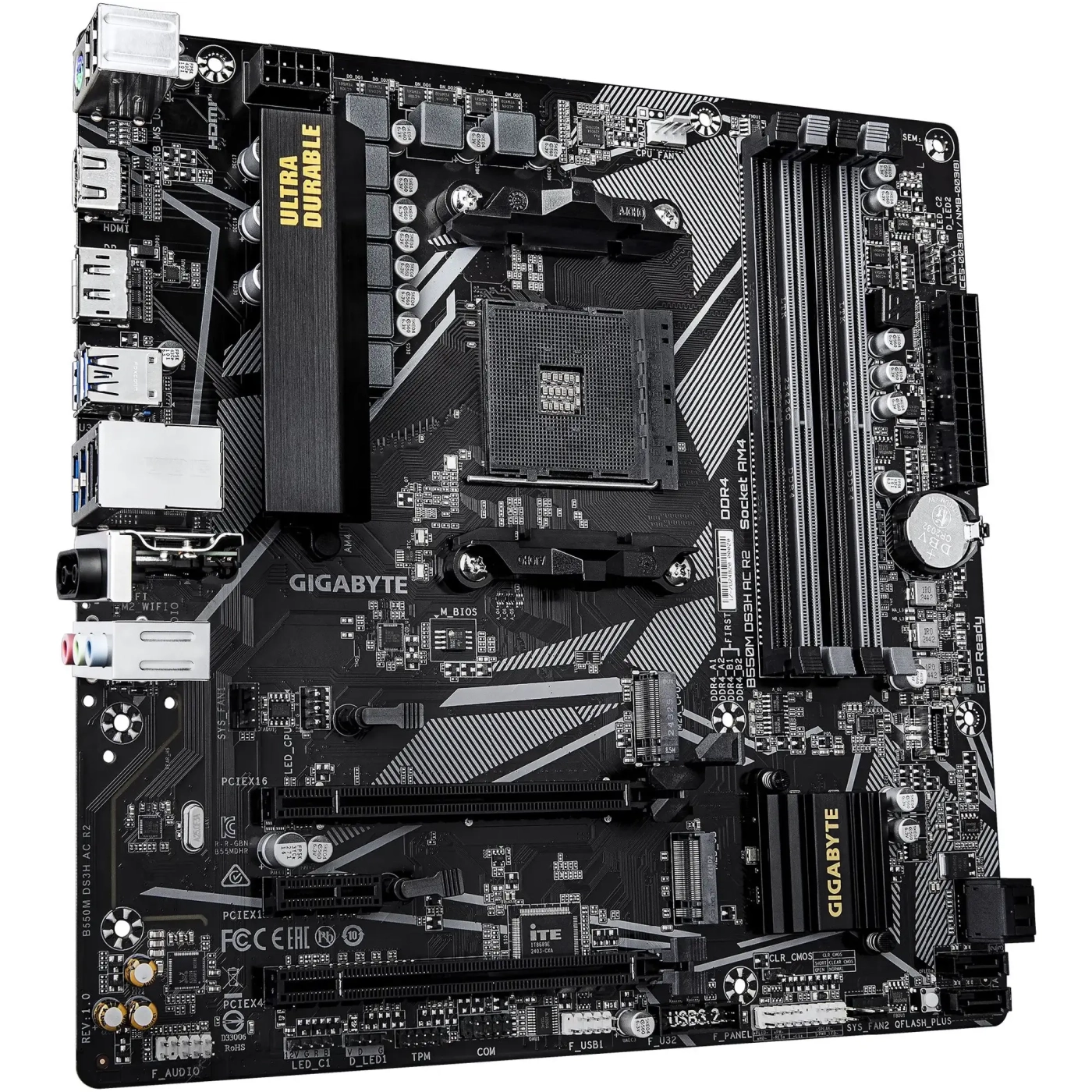 Купити Материнська плата GIGABYTE B550M DS3H AC R2 - фото 2