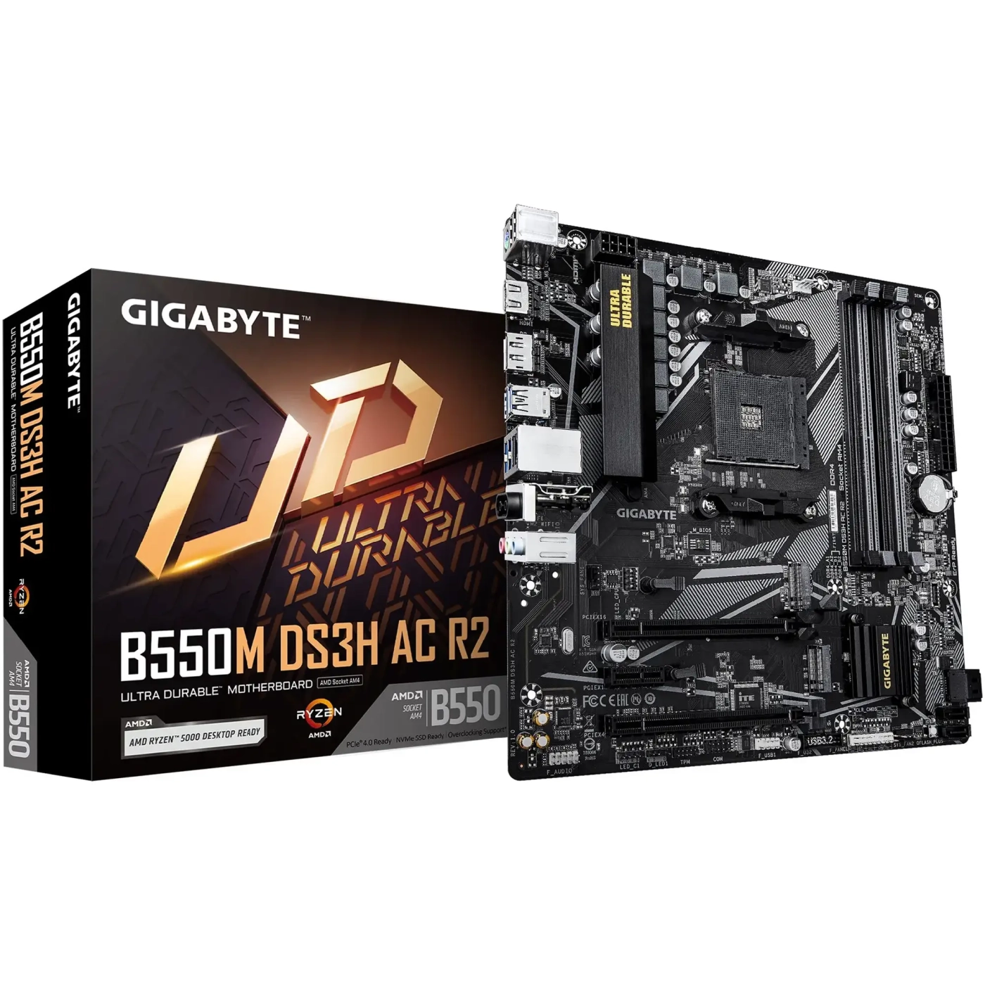 Купити Материнська плата GIGABYTE B550M DS3H AC R2 - фото 3