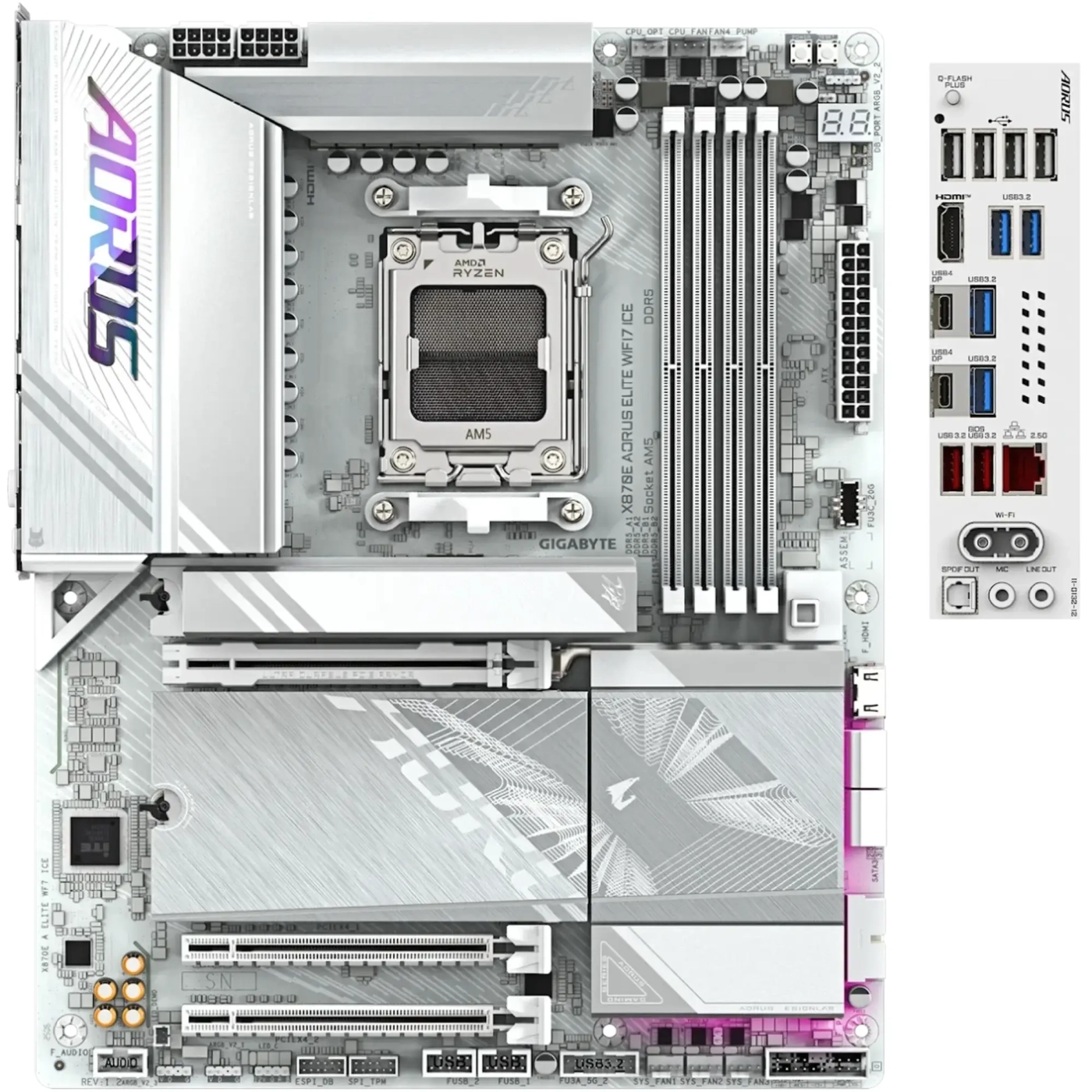 Купить Материнская плата GIGABYTE X870E AORUS ELITE WIFI7 ICE - фото 1