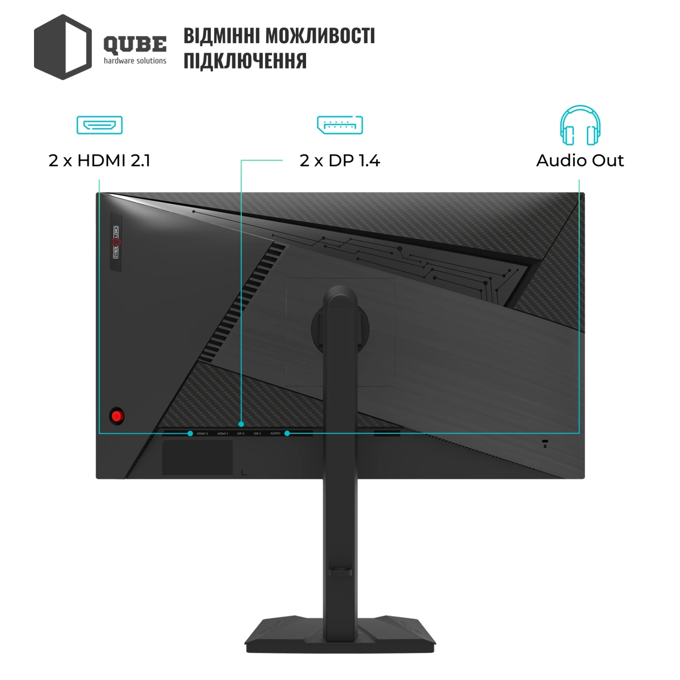 Купити Монітор 27" Qube Overlord G27Q200H - фото 10