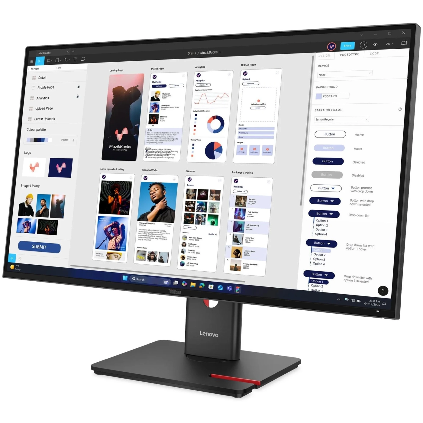 Купить Монитор 32" Lenovo ThinkVision T32ud-40 (64B0GAT1UA) - фото 3