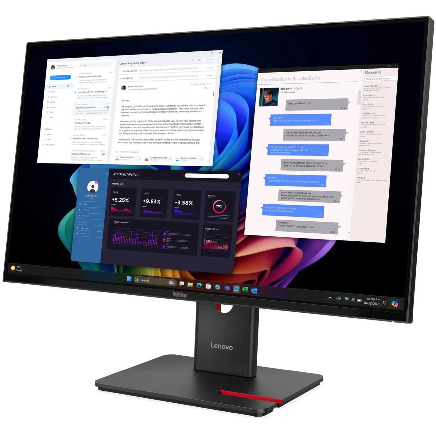 Купить Монитор 27" Lenovo ThinkVision T27ud-40 (64AFGAT2UA) - фото 3