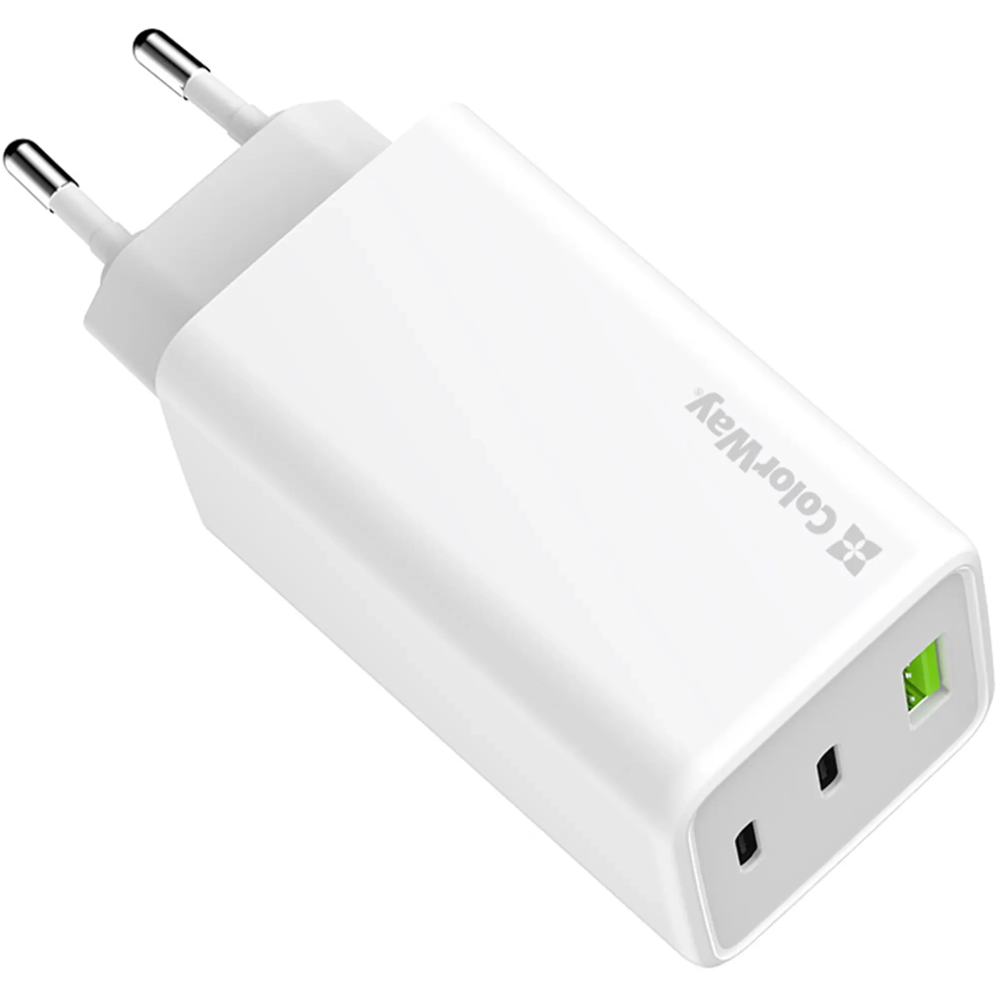 Купить Зарядное устройство ColorWay GaN Mini 100W 1xUSB-A, 2xUSB-C Fast Charging White (CW-CHS061PD-WT) - фото 4