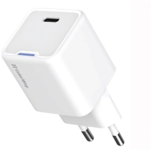 Купити Зарядний пристрій ColorWay GaN Mini 20W 1xUSB-C Fast Charging White (CW-CHS059PD-WT) - фото 1