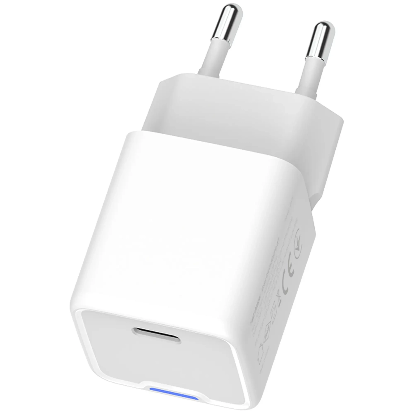 Купити Зарядний пристрій ColorWay GaN Mini 20W 1xUSB-C Fast Charging White (CW-CHS059PD-WT) - фото 2