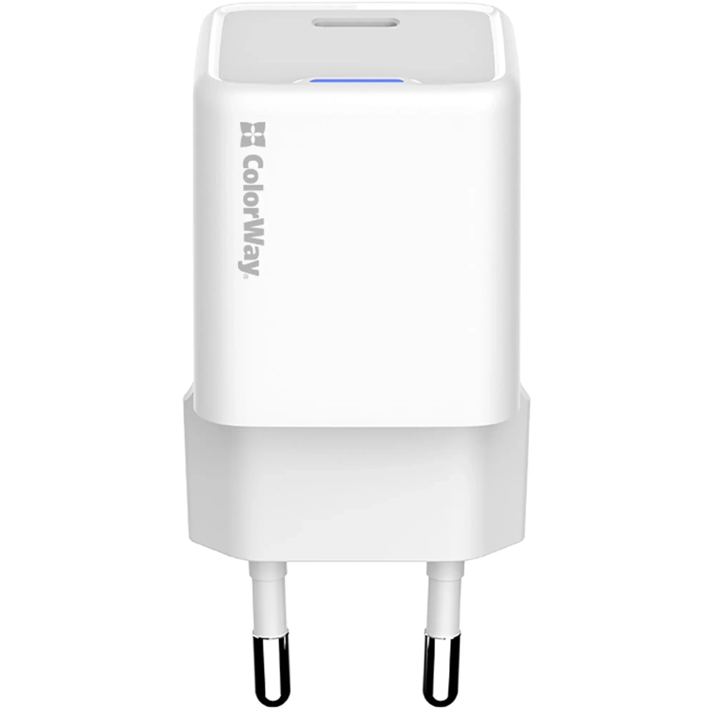 Купити Зарядний пристрій ColorWay GaN Mini 20W 1xUSB-C Fast Charging White (CW-CHS059PD-WT) - фото 3