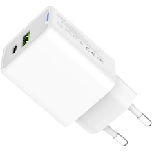 Купити Зарядний пристрій ColorWay GaN Mini 45W 1xUSB-A, 1xUSB-C Fast Charging White (CW-CHS060PD-WT) - фото 4