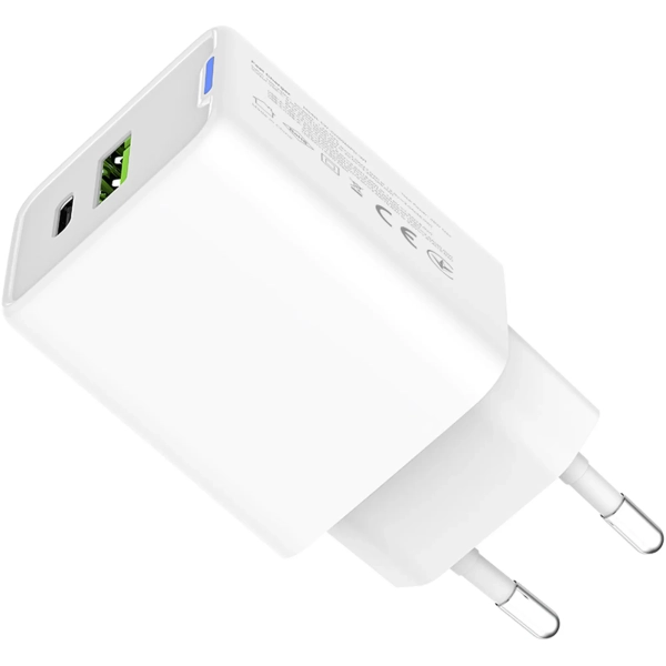 Купити Зарядний пристрій ColorWay GaN Mini 45W 1xUSB-A, 1xUSB-C Fast Charging White (CW-CHS060PD-WT) - фото 4