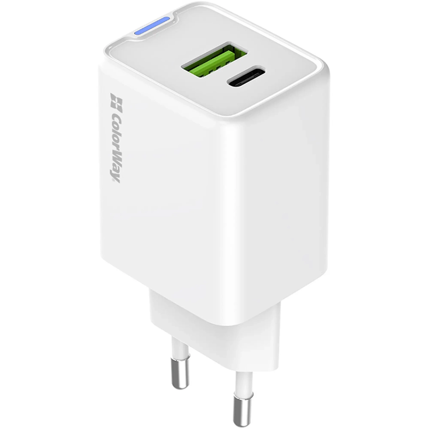 Купити Зарядний пристрій ColorWay GaN Mini 45W 1xUSB-A, 1xUSB-C Fast Charging White (CW-CHS060PD-WT) - фото 5