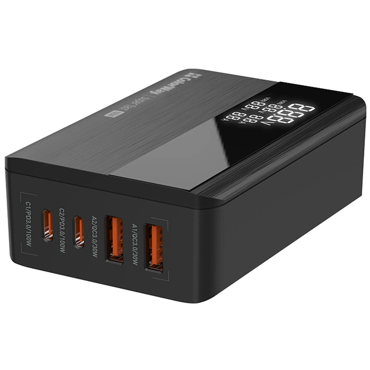 Купить Зарядное устройство ColorWay Power Delivery GaN 2xUSB-C, 2xUSB-A, 100W Black (CW-CHS041PD-BK) - фото 3