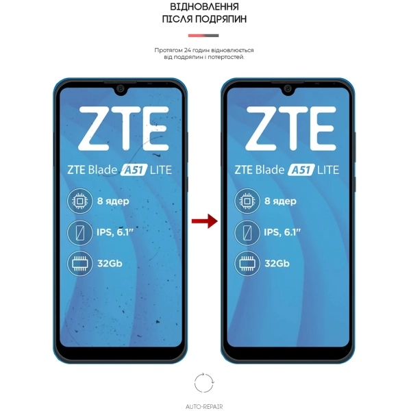 Купити Гідрогелева плівка ArmorStandart Anti-Blue для ZTE Blade A51 lite (ARM65647) - фото 3