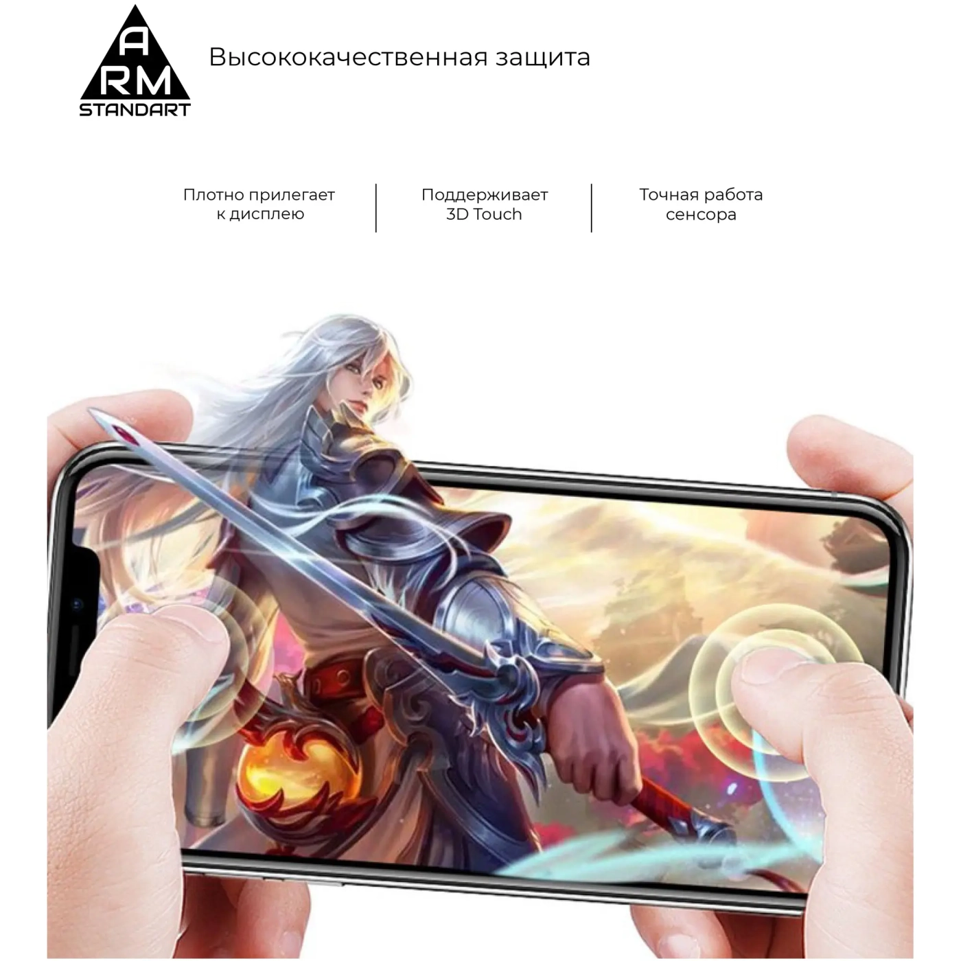 Купить Гидрогелевая пленка ArmorStandart Full Glue Curved для OPPO Find X2 Black (ARM56653) - фото 4